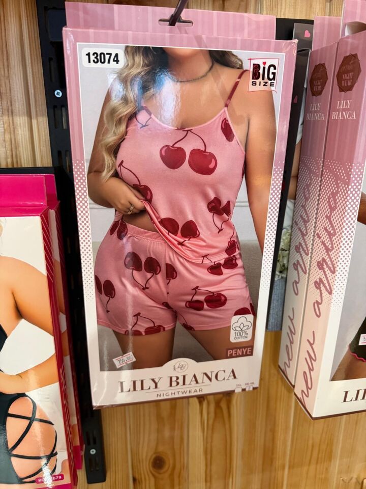 KİRAZ DESENLİ ŞORTLU TAKIM